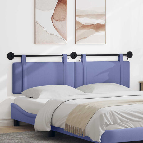 Vidaxl hangend hoofdbord jeans blauw stof