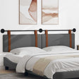Vidaxl hangend hoofdbord met led-verlichting donkergrijs antiek pu