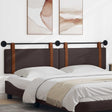 Vidaxl hangend hoofdbord met led-verlichting donkerbruin antiek pu