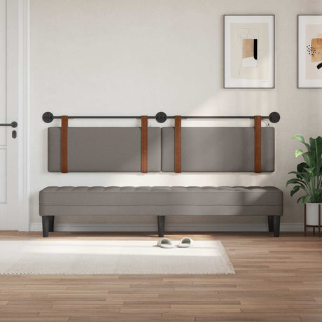 Vidaxl hangend hoofdbord taupe antiek pu