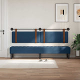 Vidaxl hangend hoofdbord met led-verlichting blauw antiek pu