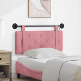 Vidaxl hangend hoofdbord met led-verlichting roze fluweel