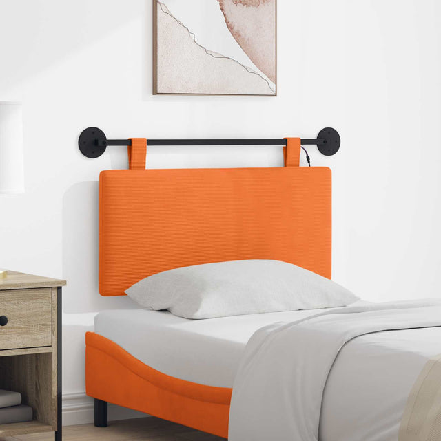 Vidaxl hangend hoofdbord oranje katoen stof