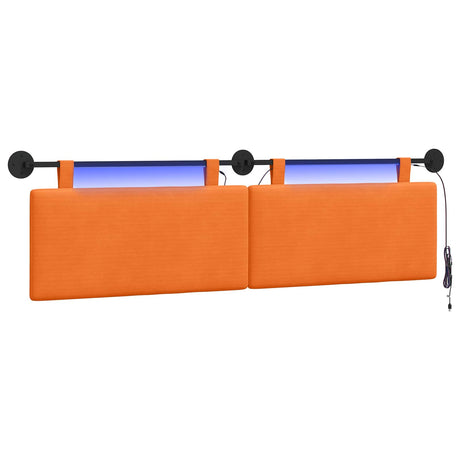 Vidaxl hangend hoofdbord oranje katoen stof