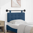 Vidaxl hangend hoofdbord met led-verlichting blauw stof