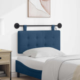 Vidaxl hangend hoofdbord met led-verlichting blauw stof