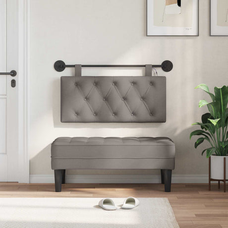 Vidaxl hangend hoofdbord taupe stof