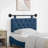 Vidaxl hangend hoofdbord met led-verlichting blauw stof