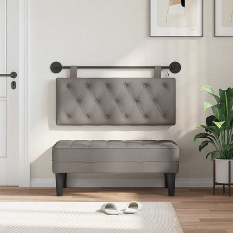 Vidaxl hangend hoofdbord taupe stof
