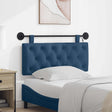 Vidaxl hangend hoofdbord met led-verlichting blauw stof