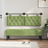 Vidaxl hangend hoofdbord lichtgroen fluweel