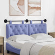 Vidaxl hangend hoofdbord met led-verlichting jeans blauw stof