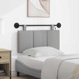 Vidaxl hangend hoofdbord met led-verlichting wolkengrijs stof
