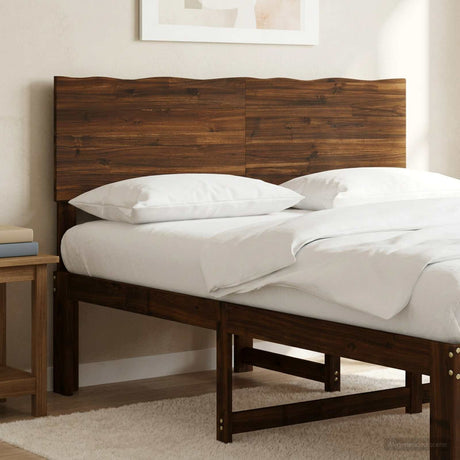 Vidaxl live edge hoofdbord rostock donkerbruin 140 cm