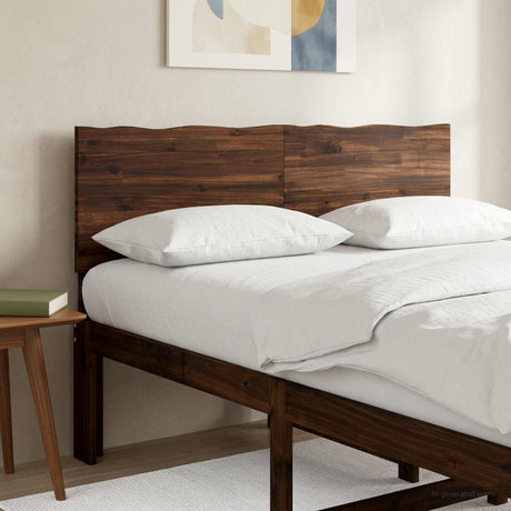 Vidaxl live edge hoofdbord rostock donkerbruin 160 cm