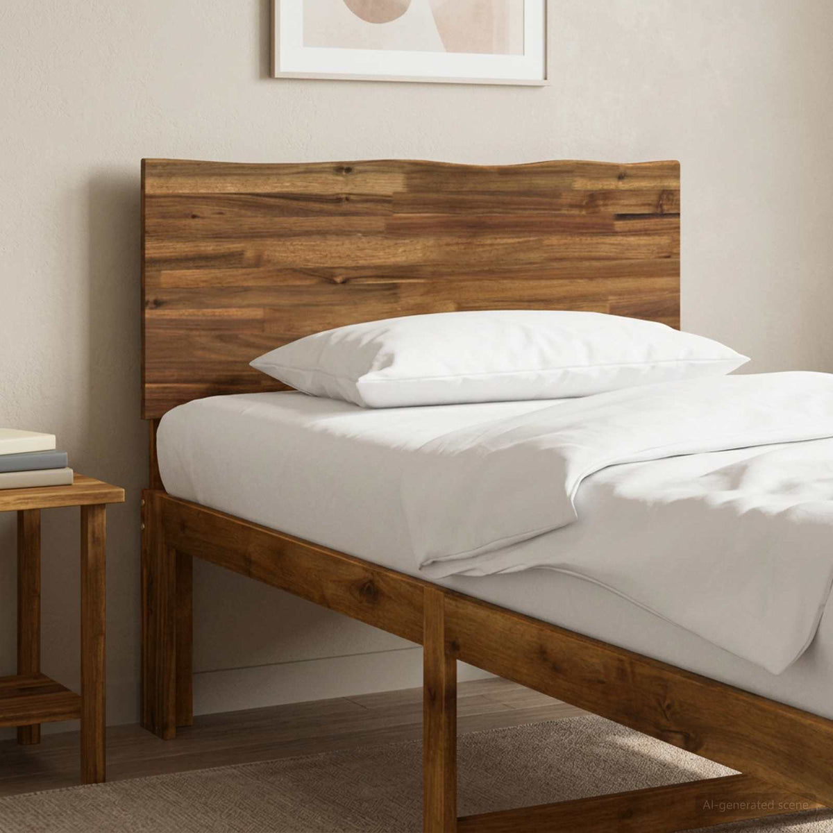 Vidaxl live edge hoofdbord rostock naturel 100 cm massief acaciahout