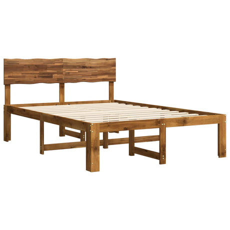 Vidaxl tweepersoonsbed met hoofdeinde rostock naturel 120 x 190 cm