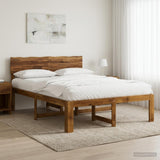 Vidaxl tweepersoonsbed met hoofdeinde rostock naturel 120 x 200 cm