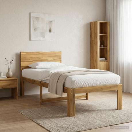 Vidaxl eenpersoonsbed met hoofdbord rostock wit 75 x 190 cm
