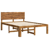 Vidaxl tweepersoonsbed met hoofdeinde rostock naturel 120 x 190 cm