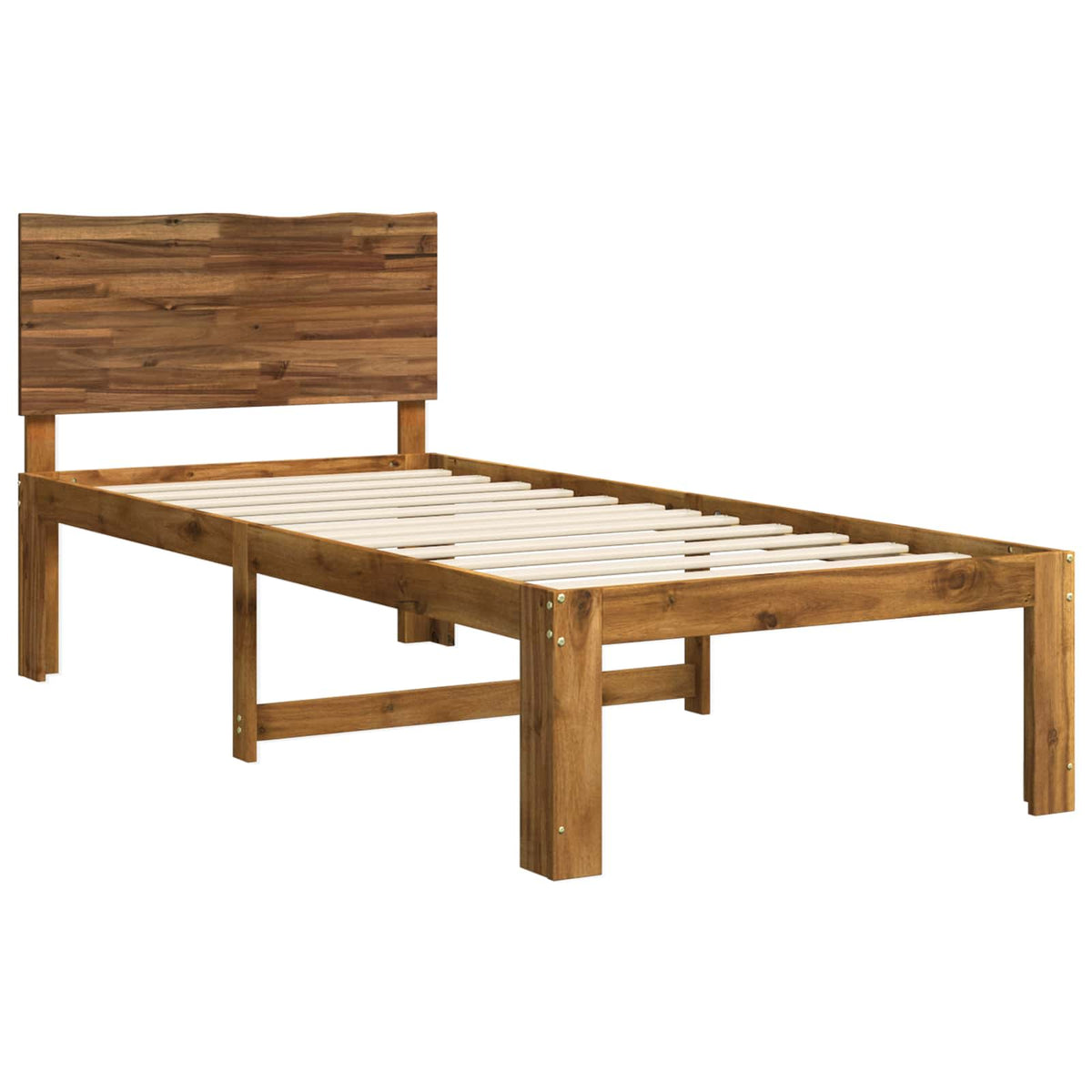 Vidaxl eenpersoonsbed met hoofdbord rostock naturel 90 x 190 cm