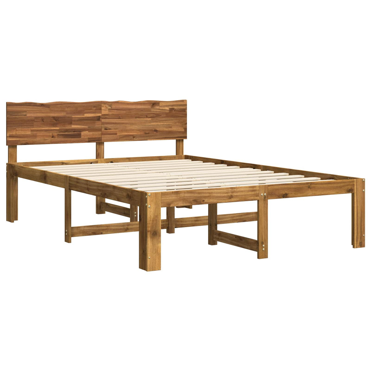 Vidaxl tweepersoonsbed met hoofdeinde rostock naturel 140 x 190 cm