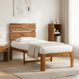 Vidaxl eenpersoonsbed met hoofdbord rostock naturel 90 x 200 cm