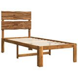 Vidaxl eenpersoonsbed met hoofdbord rostock naturel 90 x 200 cm