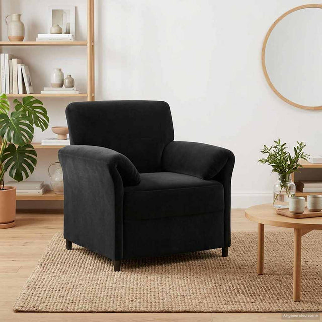 Vidaxl 1-zits bank zwart 88 x 83 x 95 cm fluweel