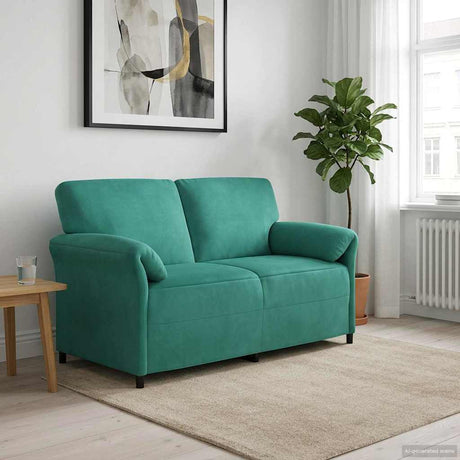 Vidaxl 2-zits sofa turquoise 158 x 83 x 95 cm fluweel