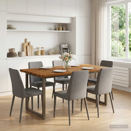 Vidaxl vierkante eettafel 160 x 70 x 75 cm massief acaciahout naturel