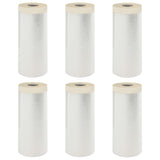 Vidaxl stofdoek met plakband 6 st doorzichtig 140 x 3300 cm hdpe