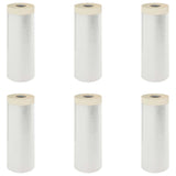 Vidaxl stofdoek met plakband 6 st doorzichtig 240 x 2000 cm hdpe