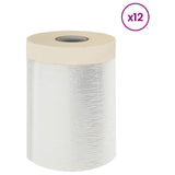 Vidaxl stofdoek met plakband 12 st doorzichtig 55 x 3300 cm hdpe