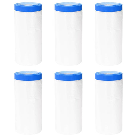 Vidaxl maskerende film met tape 6 st transparant en blauw