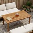Vidaxl tafelblad 110 x 55 x 3,5 cm rechthoekig massief teakhout