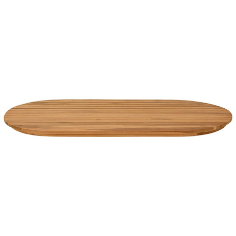 Vidaxl tafelblad 100 x 50 x 3,5 cm ovaal massief teakhout naturel