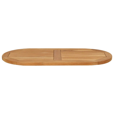 Vidaxl tafelblad 80 x 40 x 2,5 cm ovaal massief teakhout naturel
