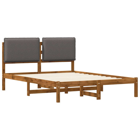 Vidaxl bedframe met gestoffeerd hoofdbord naturel en lichtgrijs