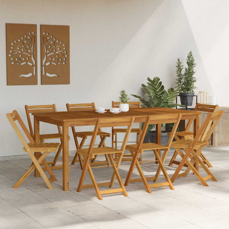 Vidaxl bistrostoelen voor buiten 8 st naturel massief acaciahout