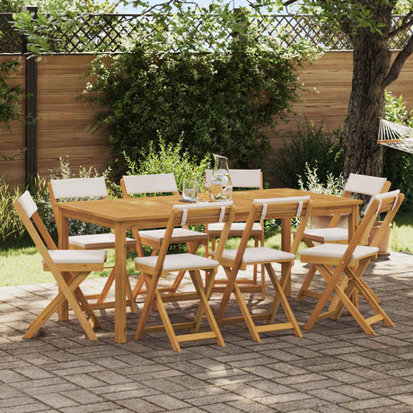 Vidaxl bistrostoelen voor buiten 8 st crèmewit massief acaciahout