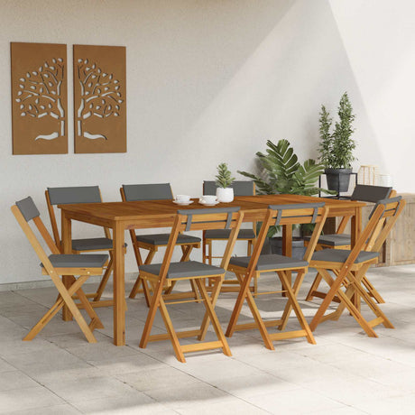 Vidaxl bistrostoelen voor buiten 8 st donkergrijs massief acaciahout