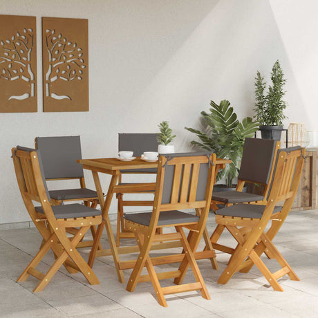 Vidaxl bistrostoelen voor buiten 6 st donkergrijs massief acaciahout