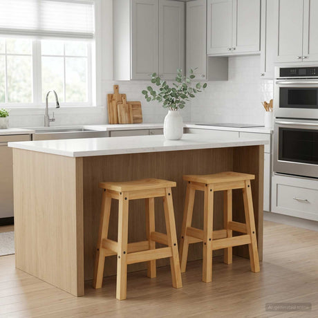Vidaxl barkruk 2 st honing wax 44 x 30 x 63 cm massief dennenhout