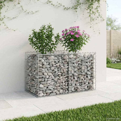 Vidaxl gabion verhoogd bed 100 x 50 x 60 cm gegalvaniseerd staal