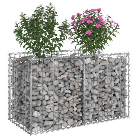 Vidaxl gabion verhoogd bed 100 x 50 x 60 cm gegalvaniseerd staal