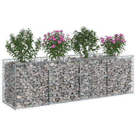 Vidaxl gabion verhoogd bed 200 x 50 x 60 cm gegalvaniseerd staal
