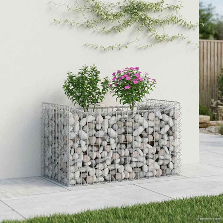 Vidaxl gabion verhoogd bed 50 x 100 x 60 cm gegalvaniseerd staal
