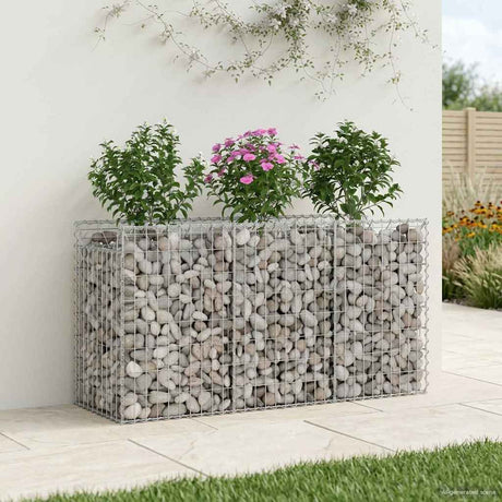 Vidaxl gabion verhoogd bed 150 x 50 x 80 cm gegalvaniseerd staal