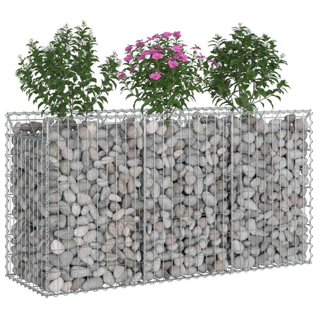 Vidaxl gabion verhoogd bed 150 x 50 x 80 cm gegalvaniseerd staal